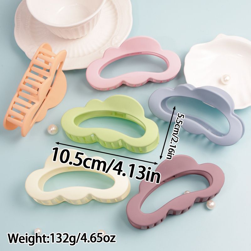 Spring/Summer New Candy-Colored Cute Love Heart Claw Clip - Triangle Streamer Bowknot Cross Updo Shark Clip_voghion.com