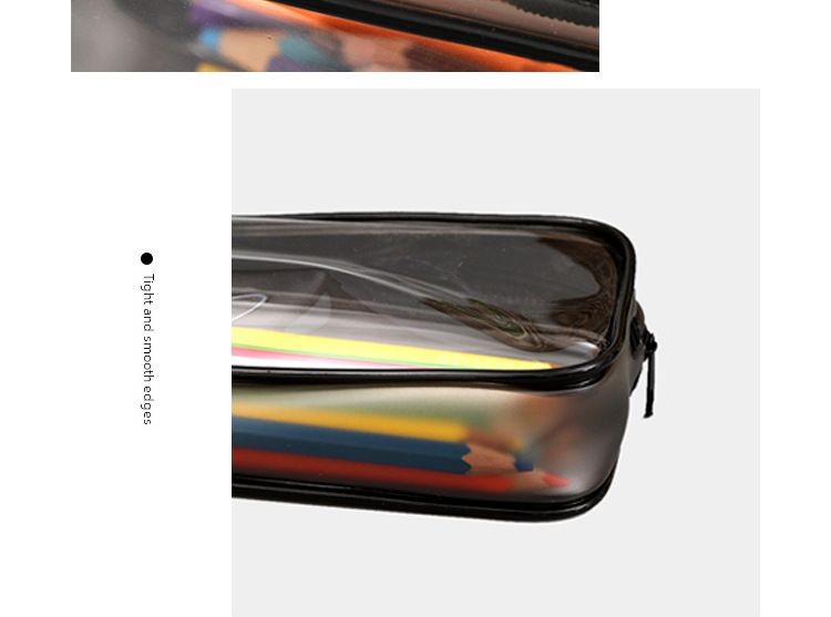 Borsa con cerniera in PVC all'ingrosso in fabbrica, borsa per matite in PVC personalizzata, borsa per cancelleria, borsa per matite in plastica trasparente, LOGO stampato personalizzato_voghion.com