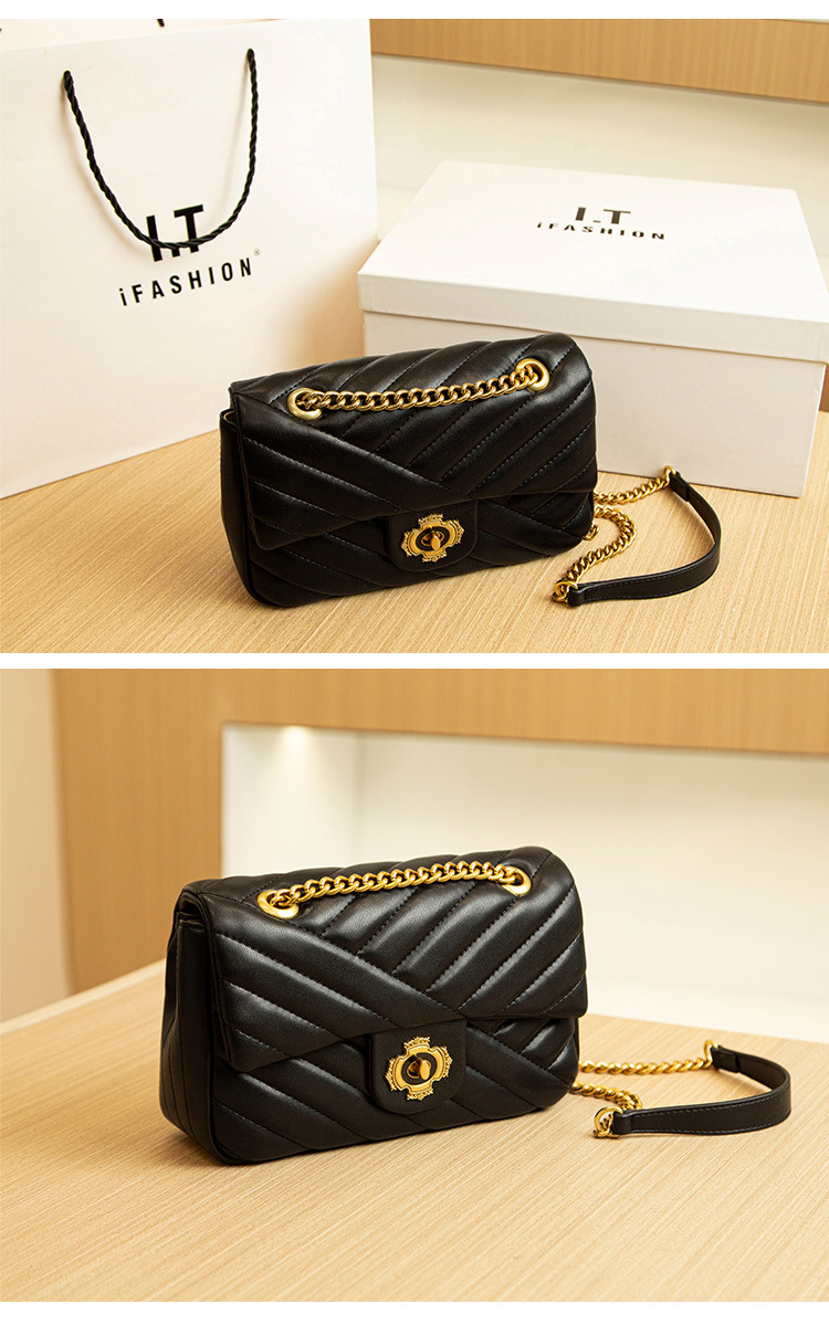 Borsa a tracolla di fascia alta piccola e alla moda con catena da donna versatile a tracolla nuova 2024_voghion.com