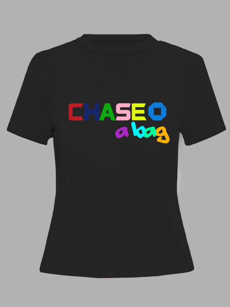 T-shirt a maniche corte in cotone sciolto di grandi dimensioni stampata da donna_voghion.com