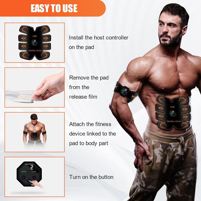 Lazy Tool Schnelltrainingsgerät EMS Muskelaufkleber Bauchfitnessgerät_voghion.com