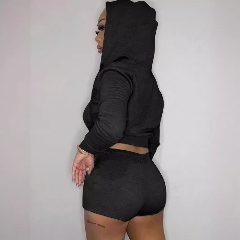 Nuovo set di due pezzi con felpa casual con cappuccio da donna autunno inverno 2024_voghion.com