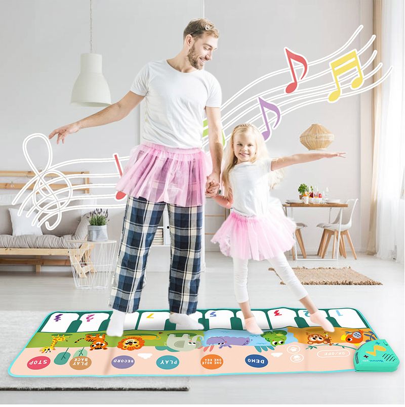 110x36cm Children's Music Piano Mat Fun Parent-child Dance Early Education Enlightenment Multifunctional Crawling Game M_voghion.com