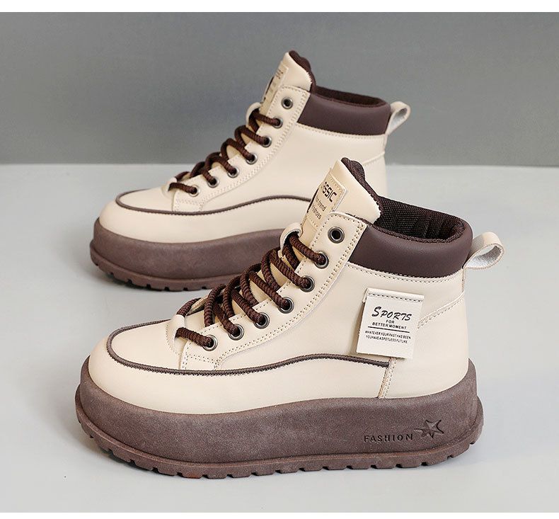 KT2806 new 2024 autumn winter warm high top women's with cotton shoes thick sole and plush to increase height for_voghion.com
