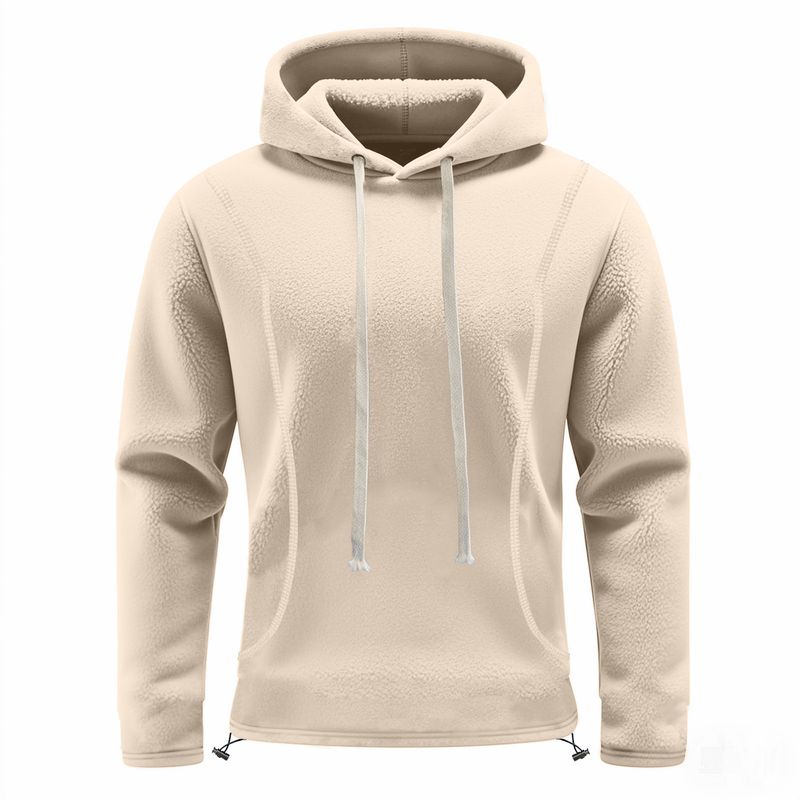 Felpa con cappuccio da uomo foderata in pile – Pullover invernale caldo con interno morbido spazzolato (6 colori, vestibilità oversize)_voghion.com