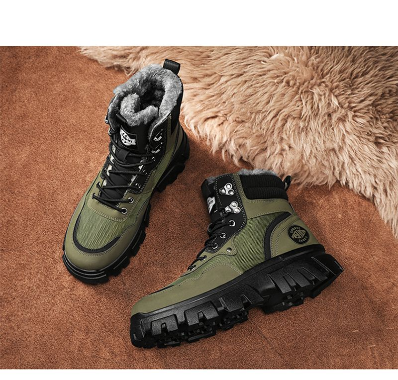 Herfst- en winternieuwe hoge katoenen herenschoenen met suède platform Martin Mid-tube mode-laarzen_voghion.com