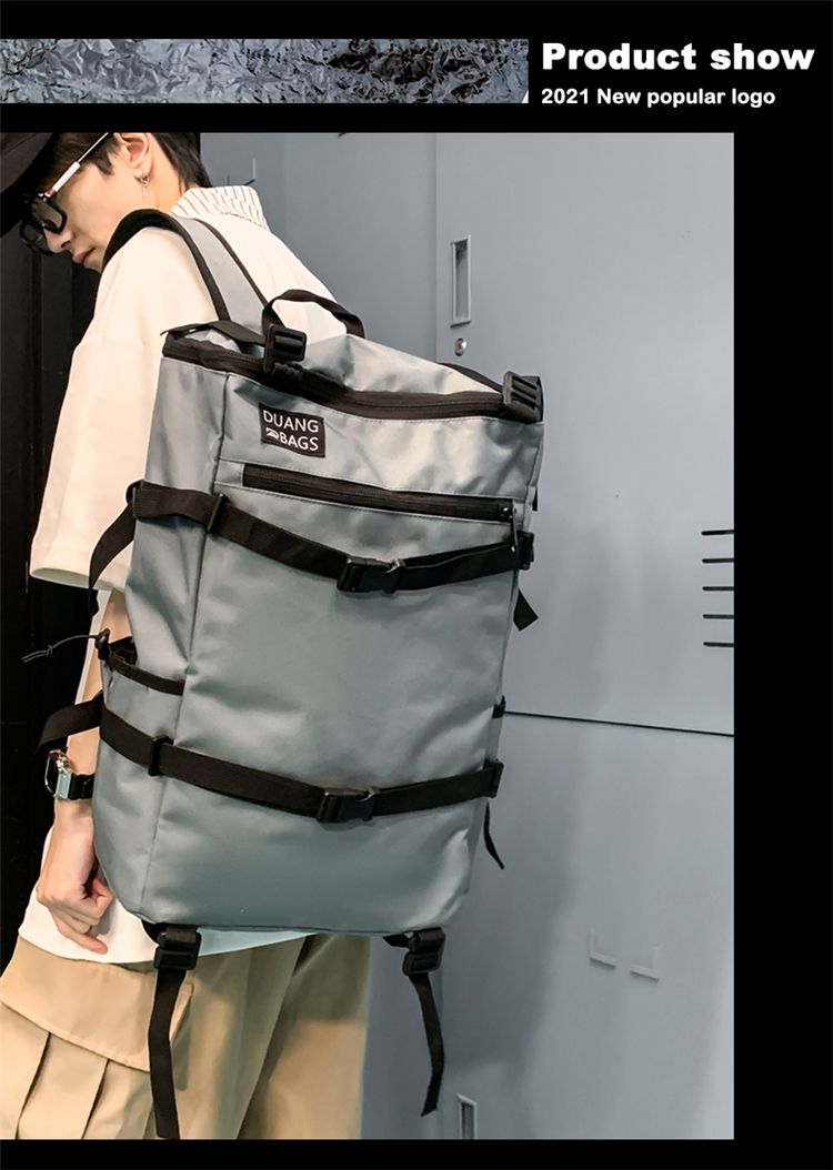 Buitensportrugzak Trendy Street Skateboard Werkkleding Stijl Grote capaciteit Reizen Woon-werkverkeer Veelzijdig Dubbel_voghion.com