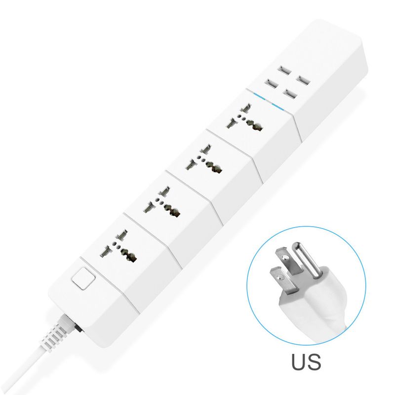 WiFi Universal Tuya Smart Power Strip Remote Timer Control Socket US EU UK Standard_voghion.com