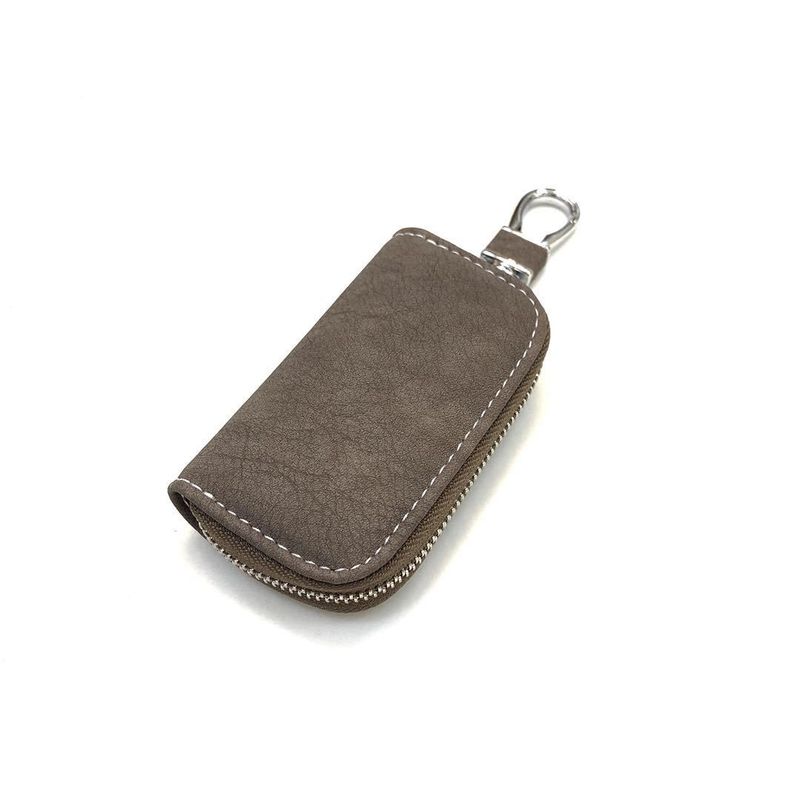 Women Men Car Storage Keys Keychain Leather Key Case_voghion.com