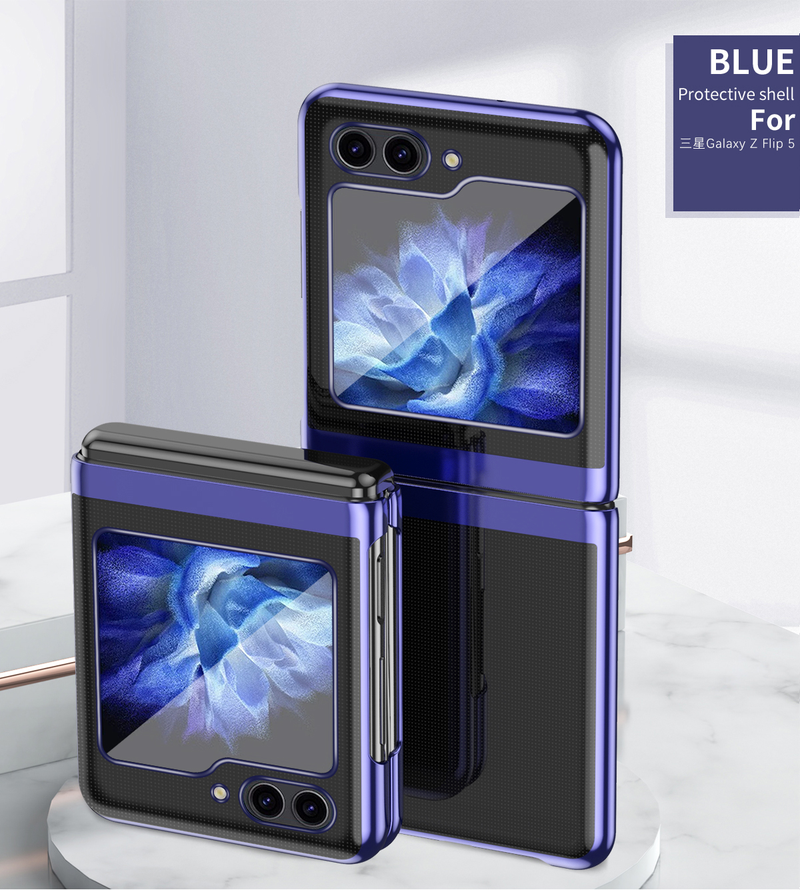Coque de protection transparente Ultra-mince pour Samung Galaxy Z Flip 5 5G 2023, boîte rigide antichoc pour téléphone_voghion.com