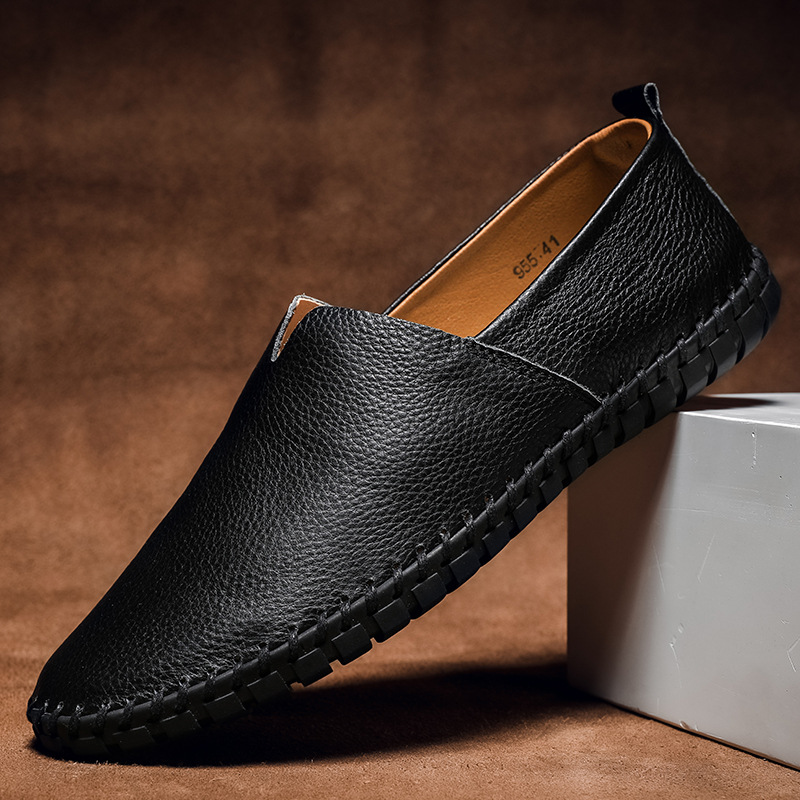Scarpe da guida traspiranti basse, comode e comode, da uomo, in pelle, di qualità imbattibile, casual e alla moda._voghion.com