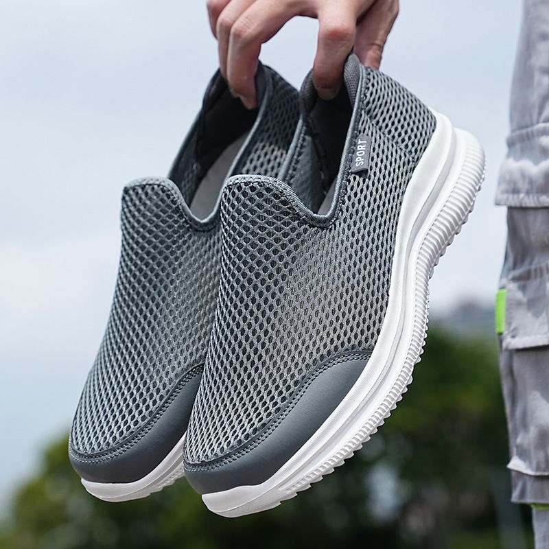 Summer Breathable Casual Sports Thin Lightweight Single Shoe, One Foot Stepping Shoes, Men's Mesh Shoes_voghion.com
