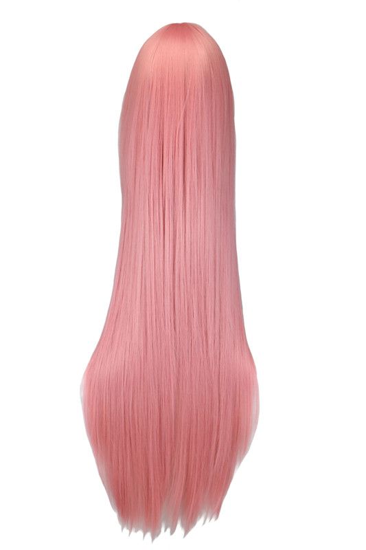 Kuum müüdav pikk sirge cosplay parukas lilla must punane roosa sinine tumepruun 100 cm sünteetilised juuksed parukad_voghion.com
