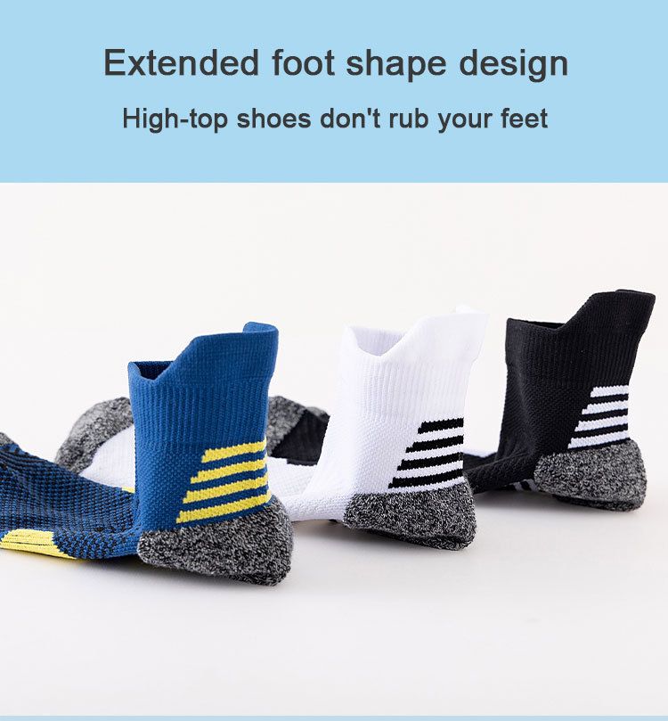 ActiveGo ActiveGo Cross-Border Sweat-Absorbent Breathable Towel Bottom Men's Short Tube Sports Thickened Running Outdoor Hiking Socks_voghion.com