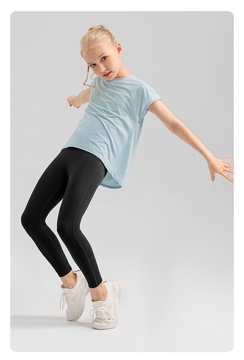 Fete mici îmbrăcăminte de vară respirabil de înaltă elasticitate pantaloni de yoga Cloud Sense piele prietenoasă sport dans antrenament alergare fitness pantaloni_voghion.com