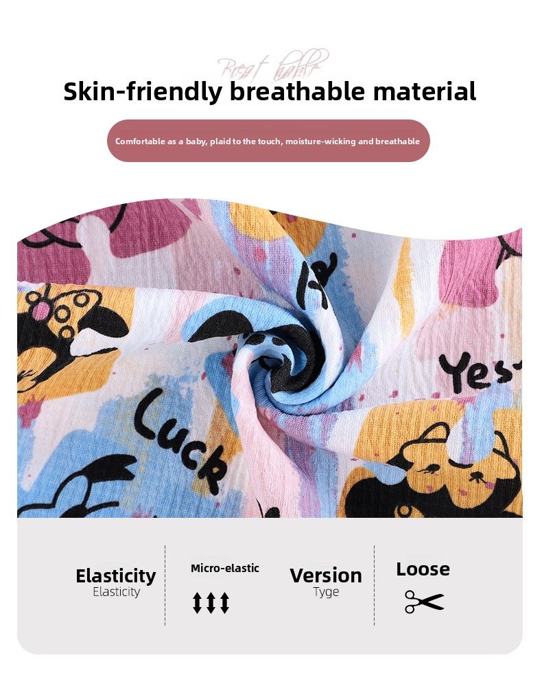 Large Size Exclusive Thin Home Three Piece Set, Short Sleeved Pants And Shorts Combination, Summer Home Super Comfortable_voghion.com