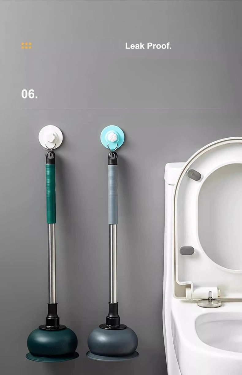 Desatascador potente para desagües de inodoro y baño, herramienta de limpieza de tuberías, solución antiobstrucción, destapador de cuero._voghion.com