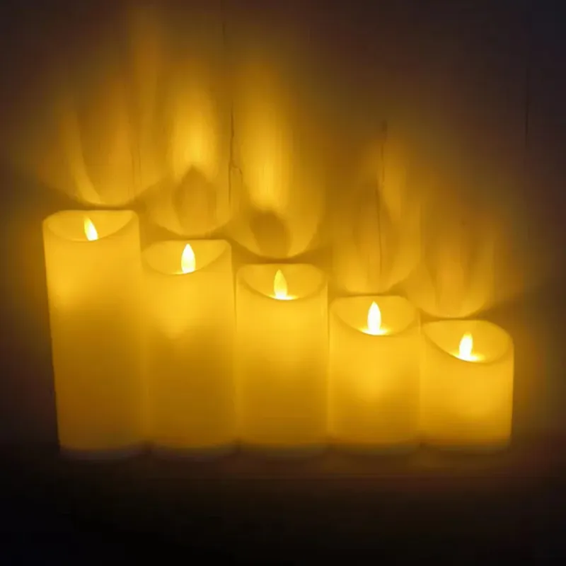 Flameless Flickering LED Candles Light Flameless Candles Battery Powered Candles For Wedding Decor Birthday Party Supplies Warm_voghion.com