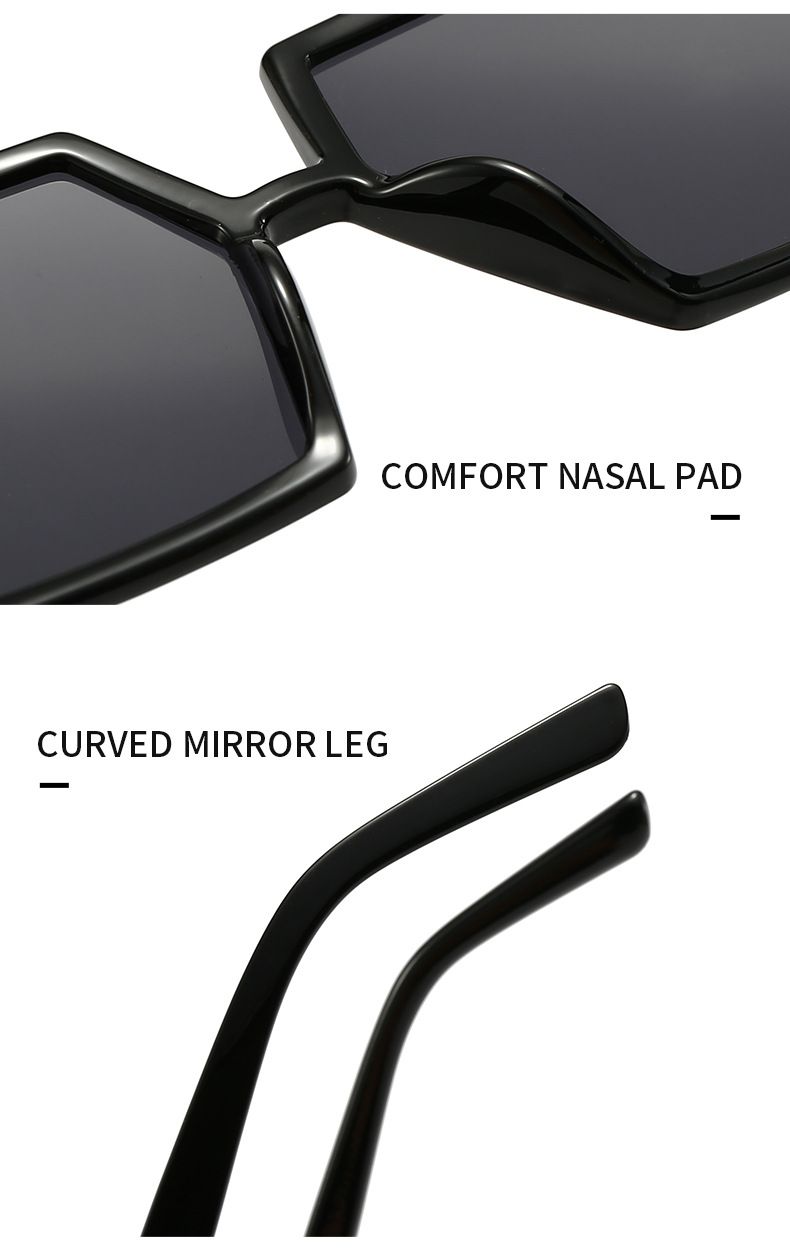 Lunettes de soleil pour femmes, monture carrée colorée, style rétro, polyvalentes et tendance_voghion.com