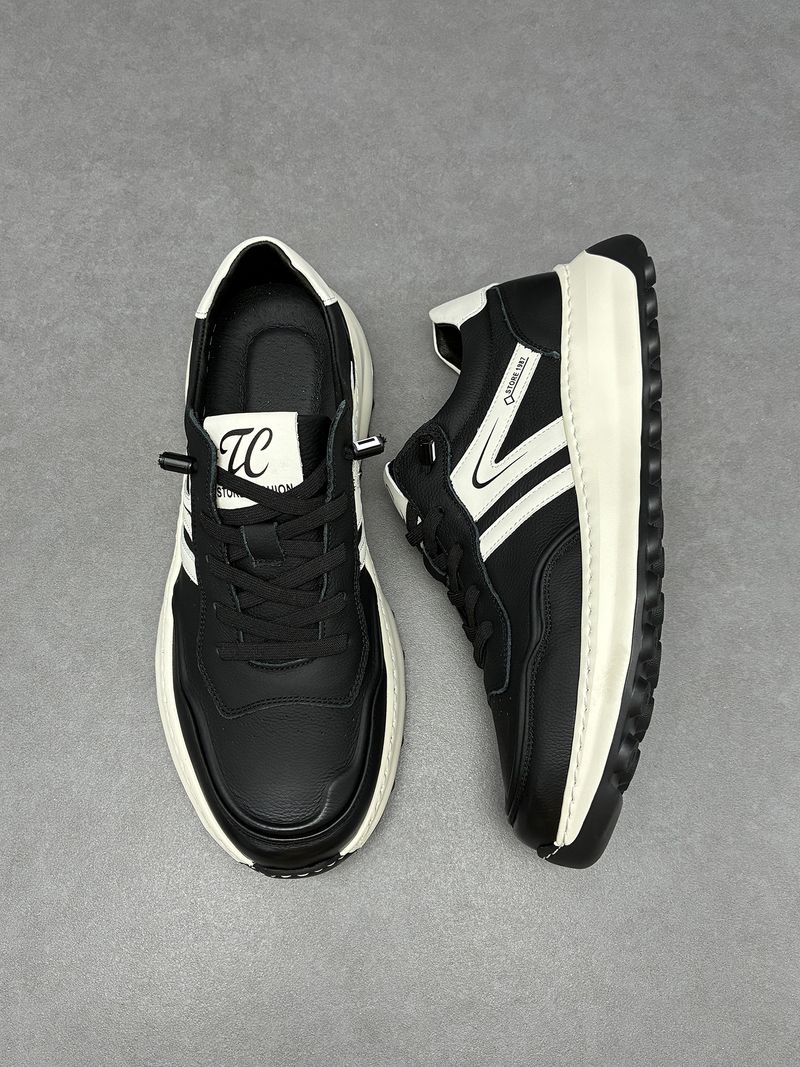 Sneakers bianche leggere, traspiranti, versatili, sportive, alla moda, da uomo, casual, in pelle, con suola spessa, Forrest Gump_voghion.com