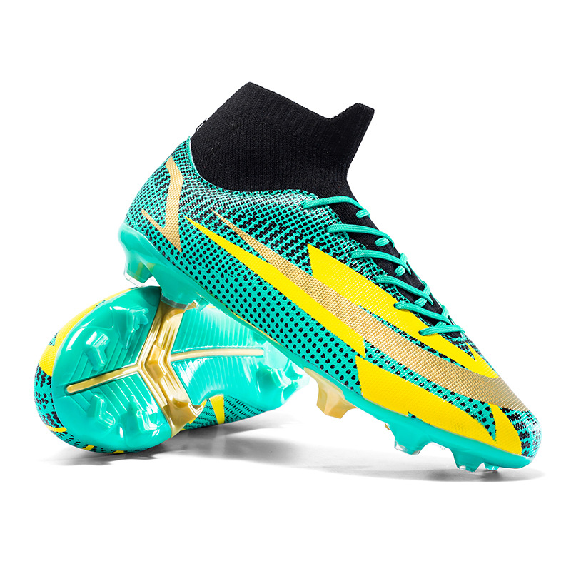 Scarpe da calcio da uomo e da donna Calzino da tessitura volante Bocca Unghie lunghe Unghie rotte Fondo piatto Scarpe da allenamento FG Youth AG_voghion.com