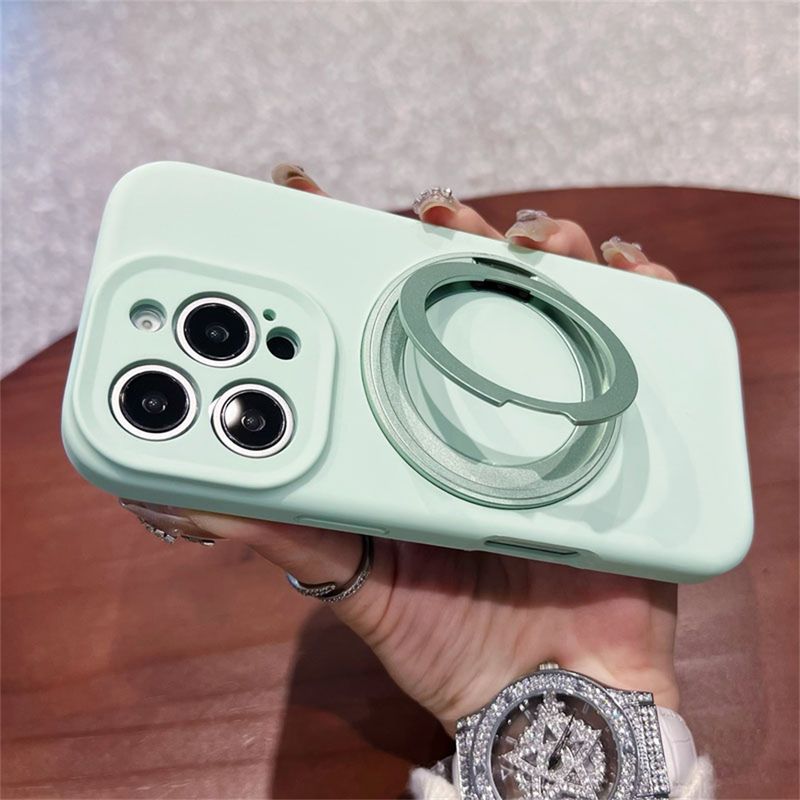 Kovový kroužek, držák, tekutý silikonový magnetický kryt na telefon pro iPhone 15 14 Plus 16 Pro Max držák kryt Fundament_voghion.com