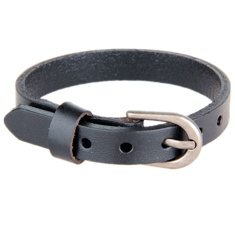 Rindsleder Einfache Perlen Glatte Strap Bunte Casual Trendy Leder Armband_voghion.com
