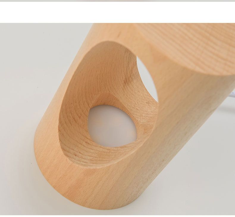 Lampă de masă USB japoneză inteligentă din lemn masiv cu LED, creativă, nouă și unică, cadou de noapte_voghion.com