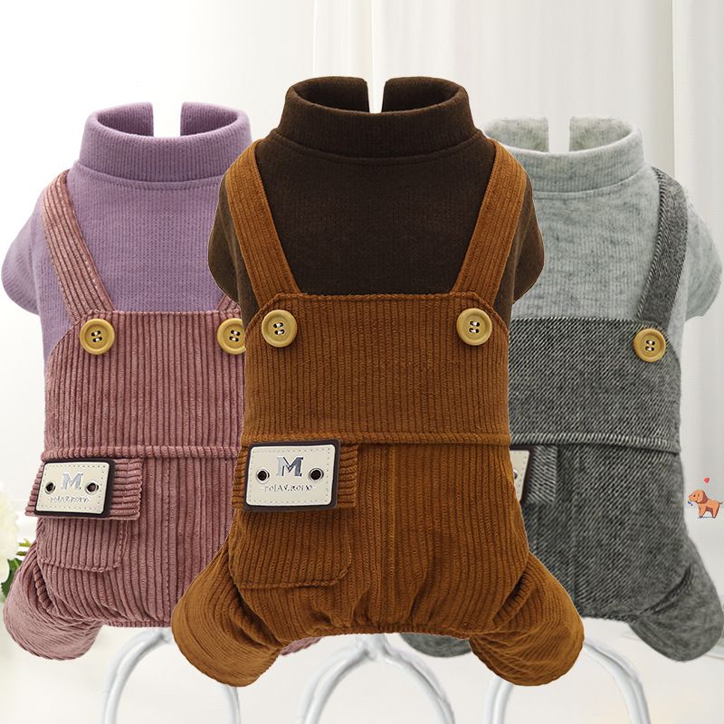 Huisdier Hond Nieuwe Stijl Label Decoratie Harnas Teddy Bichon Kat Lente Herfst Winter Verdikt Gebreid Viervoeter Kleding_voghion.com