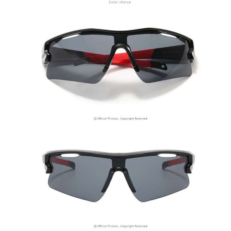 Lunettes de soleil de sport demi-monture pour moto, vélo, coupe-vent, protection UV, PC, extérieur_voghion.com