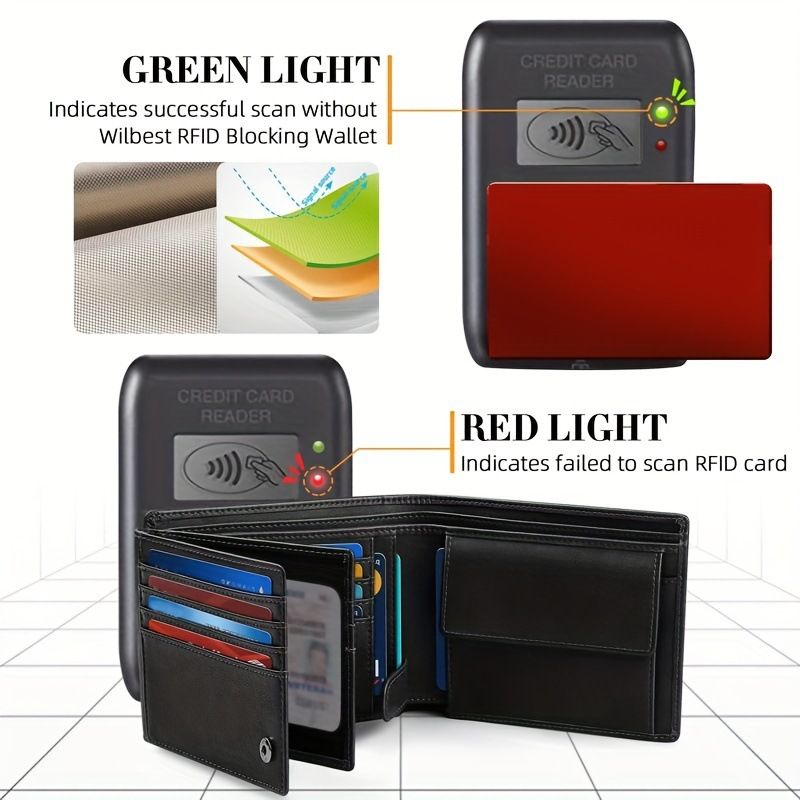 Double Loose-leaf Men's Wallet Multi-card Simple With Change Pocket Money Clip Anti-theft Brush Large Capacity Wallet_voghion.com