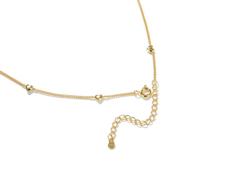 Collana d'amore semplice alla moda con design di nicchia in oro S925, in argento placcato in oro, collana versatile di alta qualità da donna_voghion.com