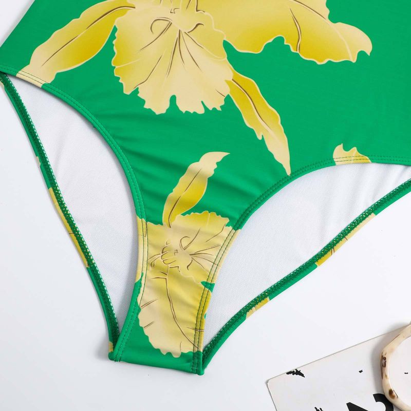 Maillot de bain une pièce sexy pour femme, imprimé vintage, style péplum, ensemble de plage_voghion.com