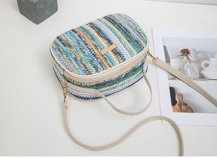Women's Bag New Ladies Bag Straw Colored Hand Held Sequined Ladies Messenger Bag_voghion.com