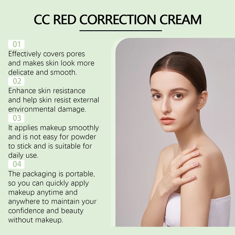EelHope Centella CC Cream ist sanft, feuchtigkeitsspendend, Concealer, Foundation Make-up, Nude Make-up, aufhellend, leicht,_voghion.com