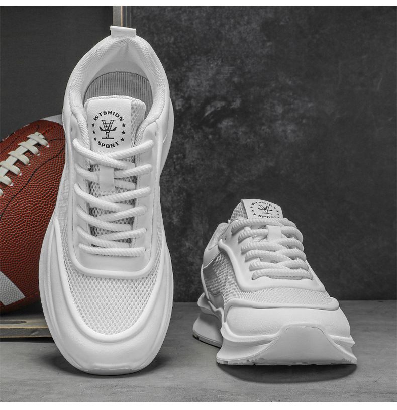 Vendita speciale di liquidazione, scarpe sportive estive traspiranti in rete cava da uomo, bianche, antiscivolo, casual, adatte a tutte le occasioni_voghion.com