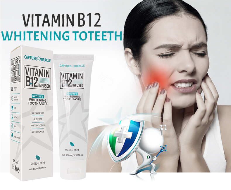 Fuoco, PeiMei Denti puliti, alito fresco, denti rassodanti Dentifricio alla VITAMINA B12_voghion.com