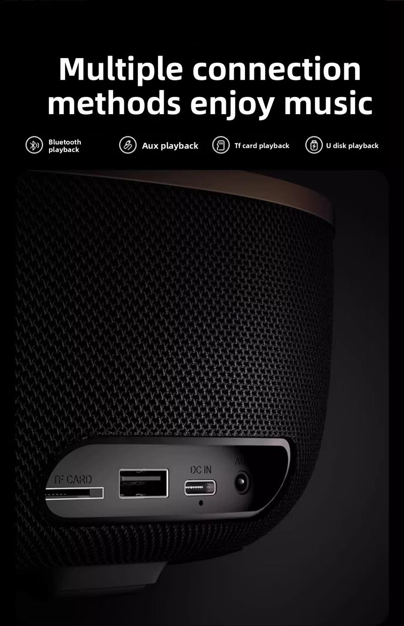 Enceinte Bluetooth Glass Five Generations Super Bass pour ordinateur de bureau de haute qualité_voghion.com