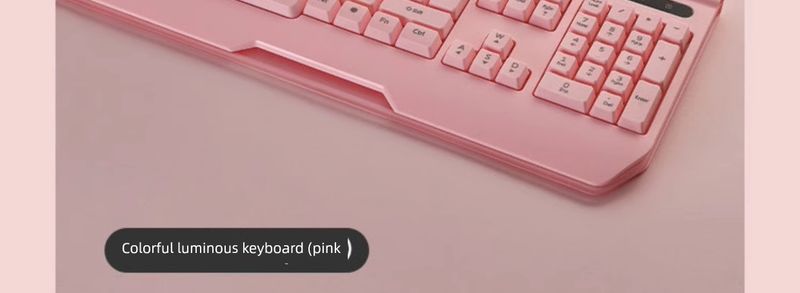 Nuji Mute Gaming Electronic Sports Pink Black Wired Desktop Computers And Laptop Office Good-looking New Arrival Neutral_voghion.com