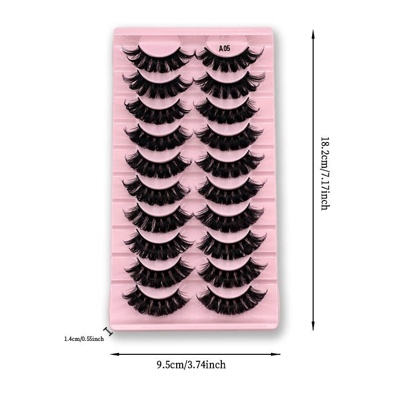 Eyelashes Set New Products Russian Curl DD Curl 10 Pairs Of False Eyelashes Dense Eyelashes_voghion.com