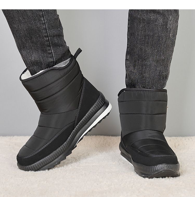 Ski Boots Winter New Warm Northeast Snow Boots Large Size Men's Shoes Plus Velvet Thickened Cold Proof Outdoor Cotton Shoes Men_voghion.com