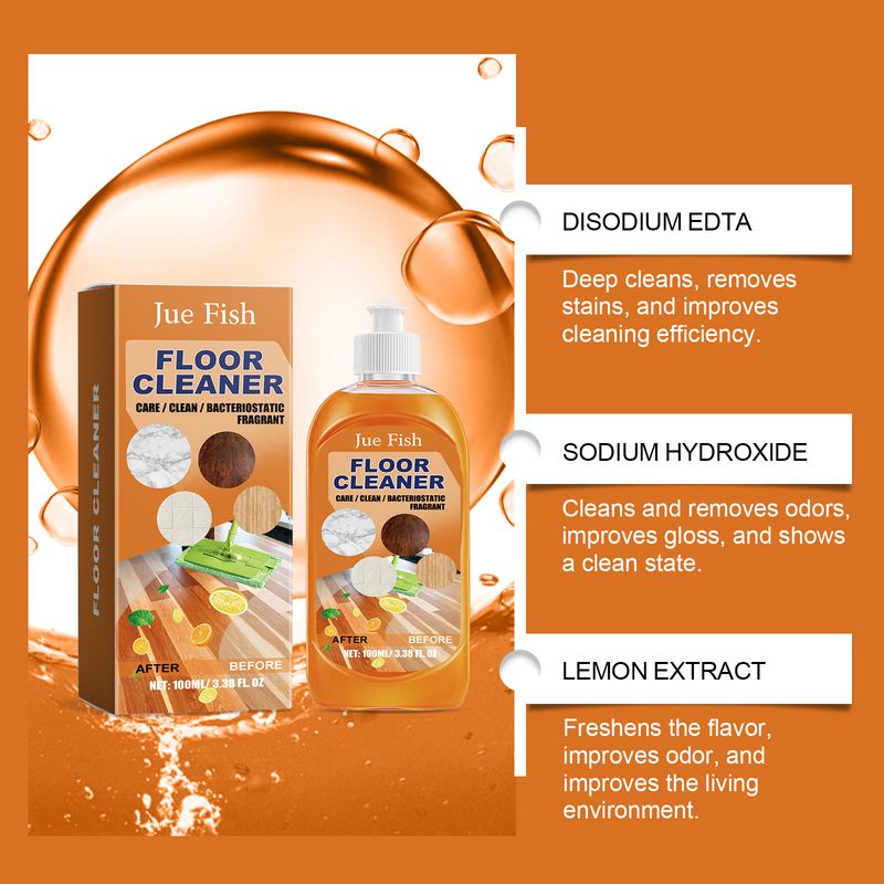 Jue-Fish Floor Cleaner, czyszczenie podłóg drewnianych, polerowanie, rozjaśnianie, silne odkażanie, odkamienianie, środek czyszczący do płytek_voghion.com