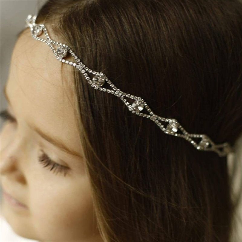 Neue Kette mit Strasssteinen und Diamantketten, Haar für Bräute, Hochzeiten, einfache Kopfbedeckung, Damen-Kopfschmuck-Accessoires_voghion.com