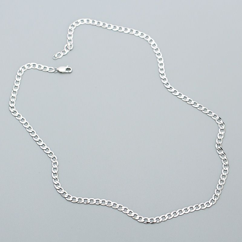 Collana cubana YHN078 S Sier Ins in metallo stile hip-hop con personalità a strati e catena semplice_voghion.com