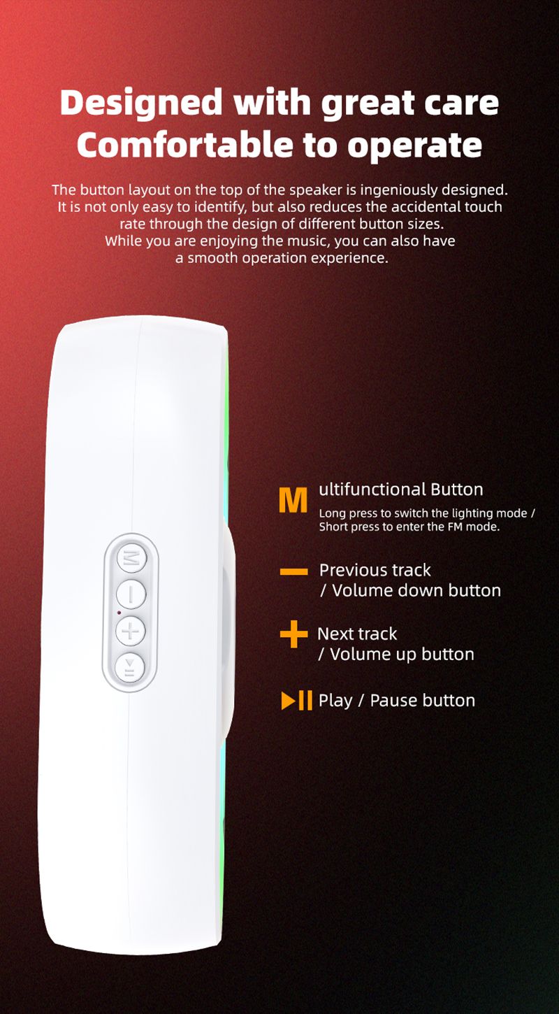 Głośnik Bluetooth U8 z podświetleniem RGB, magnetyczny, bezprzewodowy, wysokiej jakości, przenośny subwoofer, podróżny i na zewnątrz_voghion.com