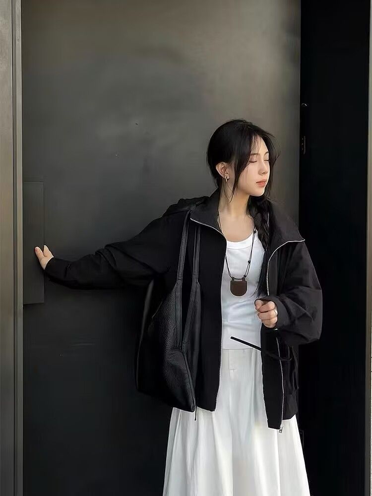 Stile pigro di alta qualità, semplice, a tracolla, grande capacità, sotto le ascelle, in morbida pelle, alla moda, croissant 2025, primavera estate, nuova moda, versatile per il tempo libero_voghion.com