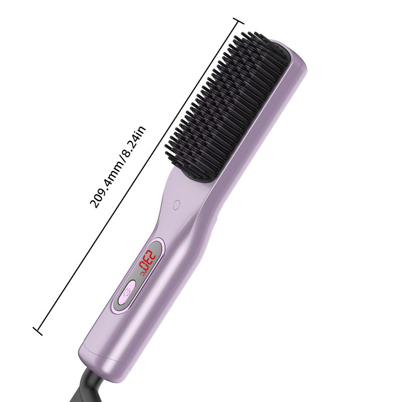 Nouveau peigne lissant multifonctionnel pour cheveux bouclés et raides, appareil ménager à ions négatifs, sans danger pour la coiffure_voghion.com