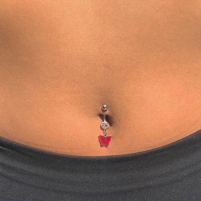 Heiße Mode Anhänger Nagel Sexy Wasser Diamant Perforierte frauen Körper Schmuck Nabel Nagel_voghion.com