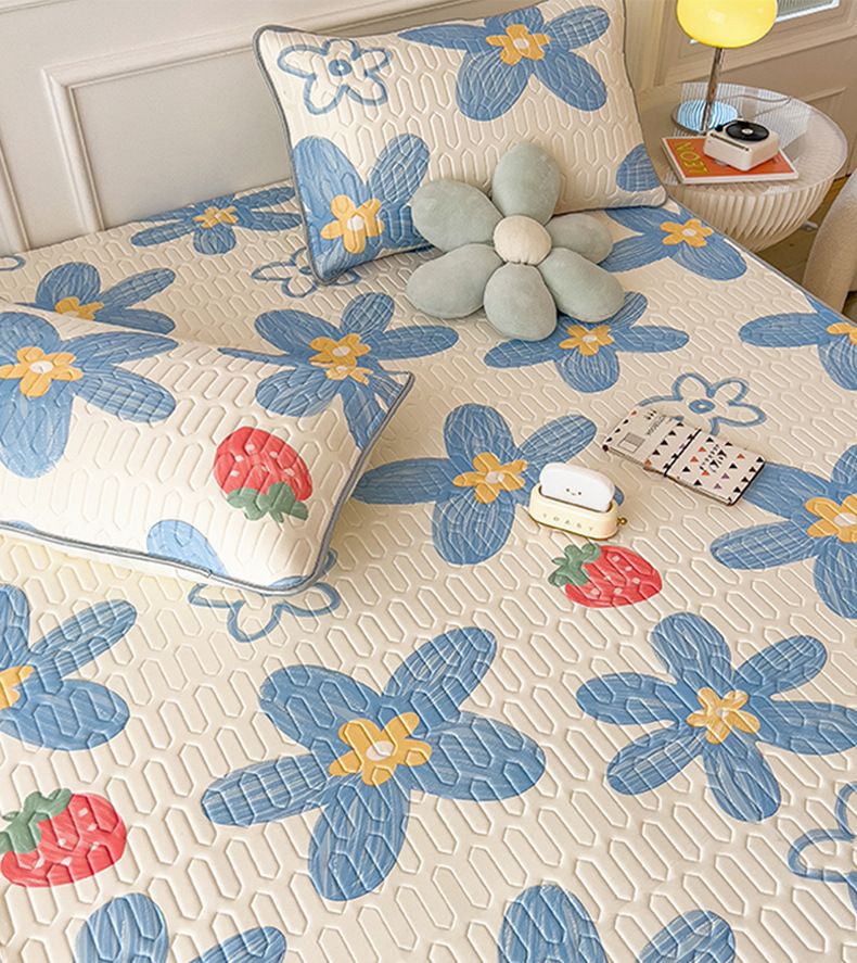Latex Cooling Mattress Pad – Natural Thai Latex With Ice Silk Cover, Breathable & Hypoallergenic For Kids & Adults, Multiple Sizes & Cartoon Designs_voghion.com