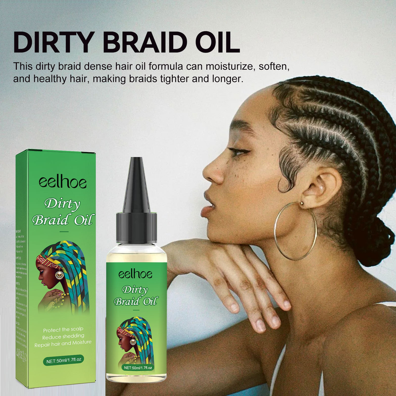 Dense EELHOE Braid Hair Oil Deterge il cuoio capelluto, ammorbidisce i capelli, nutre previene la caduta, rinforza e ripara i capelli_voghion.com